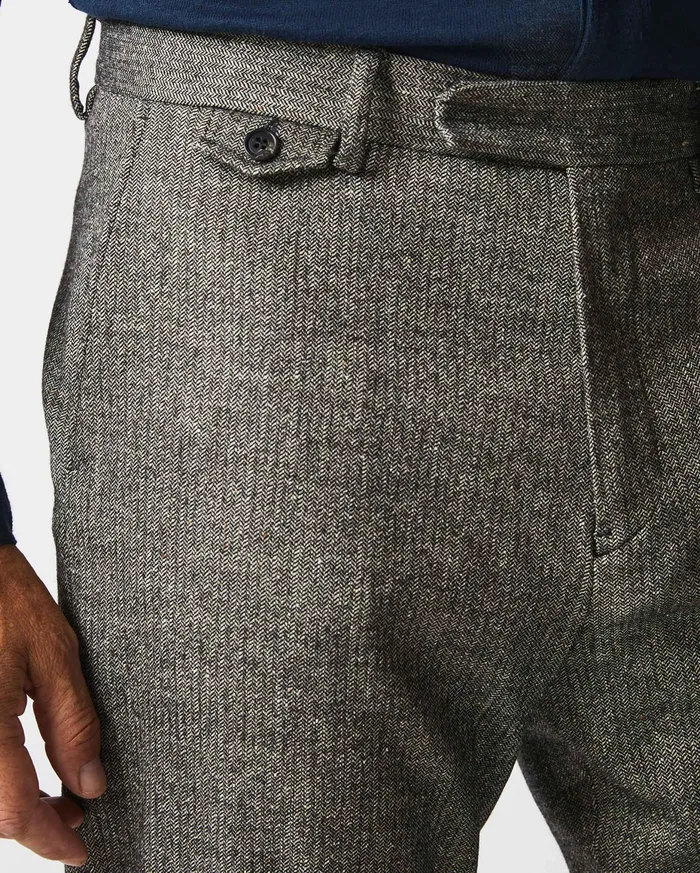 Men Flat Front Trouser Blackwhite Billy Reid Bottoms