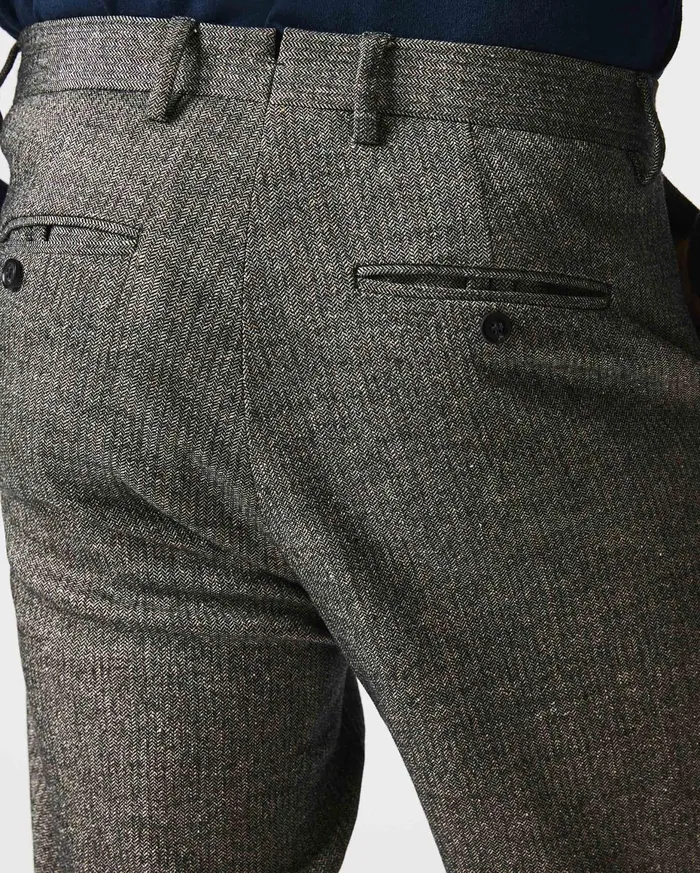 Men Flat Front Trouser Blackwhite Billy Reid Bottoms