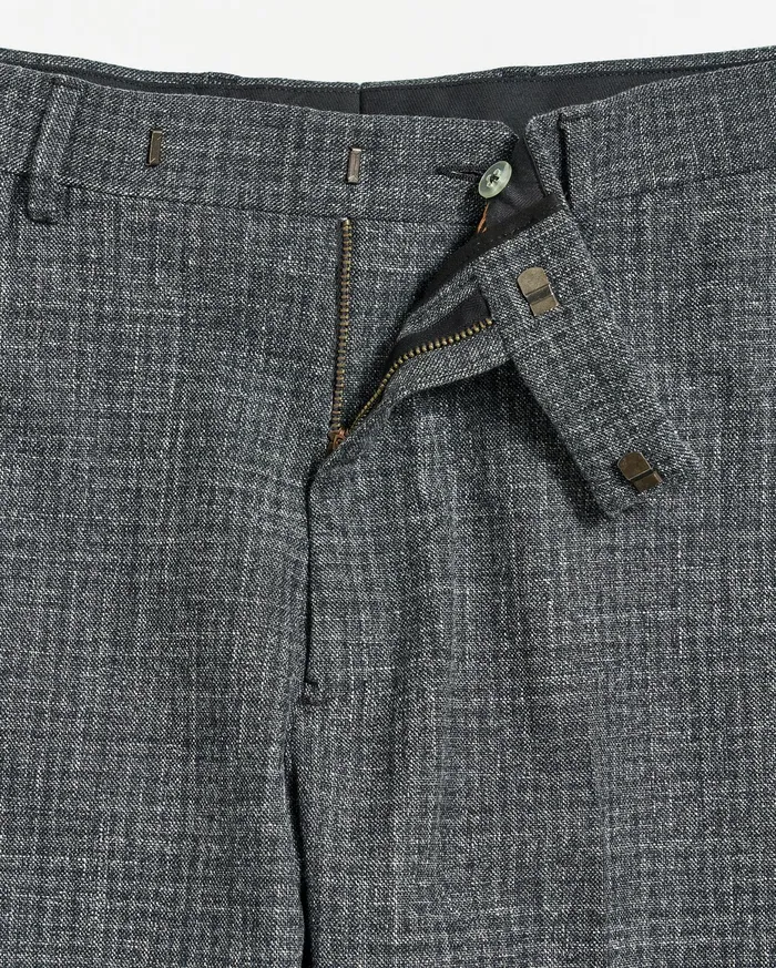 Men Flat Front Trouser Charcoal Billy Reid Suiting