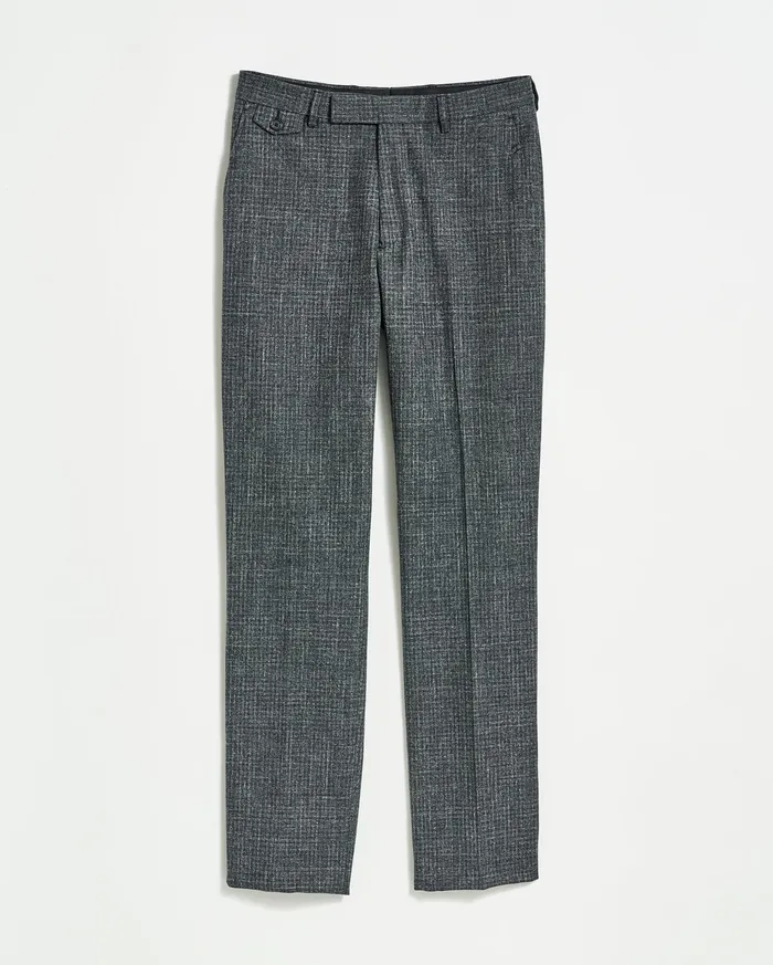 Men Flat Front Trouser Charcoal Billy Reid Suiting