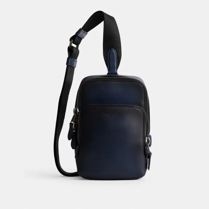 Men Gotham Sling Pack 13 Deep Blue Coach Backpacks