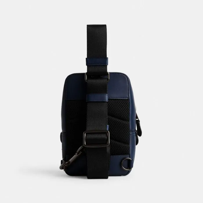 Men Gotham Sling Pack 13 Deep Blue Coach Backpacks