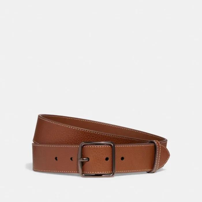 Men Harness Buckle Belt 38 Mm Saddle Coach Belts
