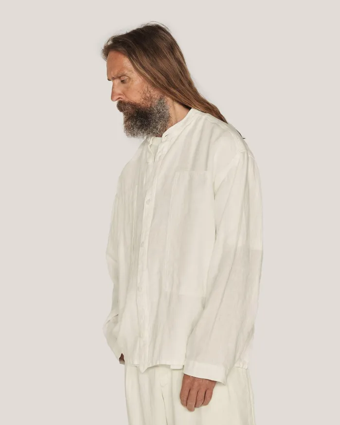 Men Hawkeye Linen Shirt White YMC Shirts