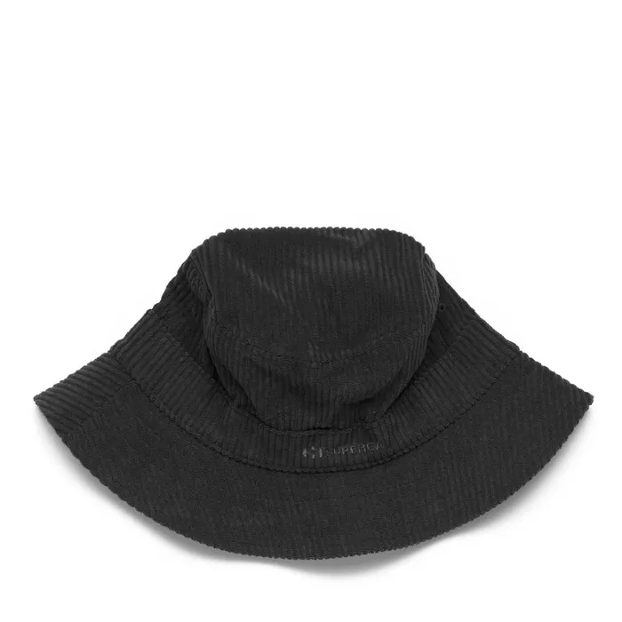 Men Headwear Unisex BUCKET HAT CORDUROY Hat BLACK BRISTOL Superga Hats
