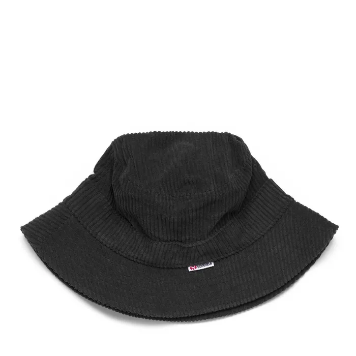 Men Headwear Unisex BUCKET HAT CORDUROY Hat BLACK BRISTOL Superga Hats