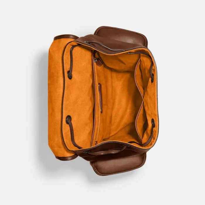Men Hitch Backpack Dark Saddle Coach Backpacks