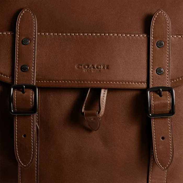 Men Hitch Backpack Dark Saddle Coach Backpacks