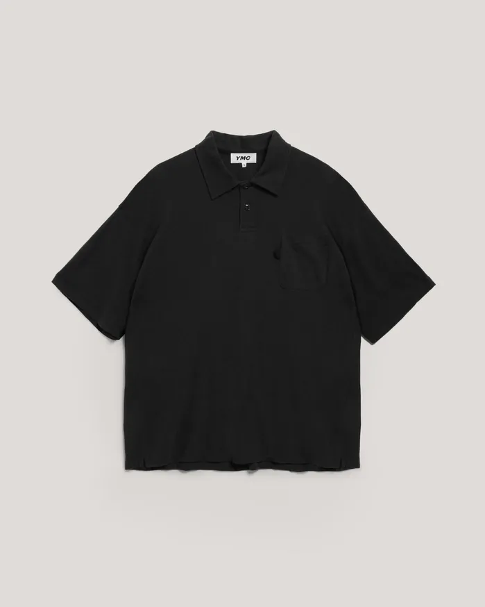 Men Ivy Polo Top Black YMC Tops and TShirts
