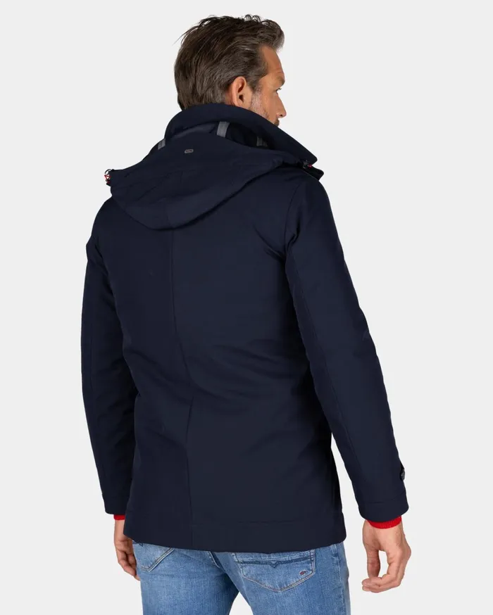 Men Jackets NZA New Zealand Auckland Dark Blue Parka With Hood 8211 Winter Navy
