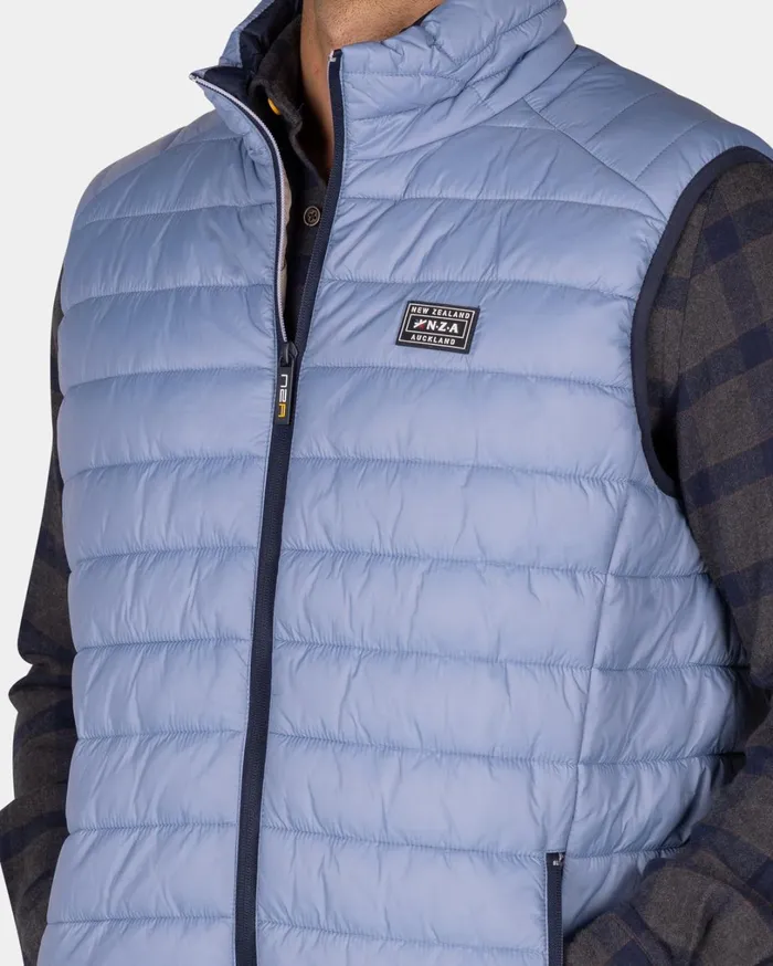 Men Jackets NZA New Zealand Auckland Light Blue Quilted Body Warmer 8211 Mineral Blue