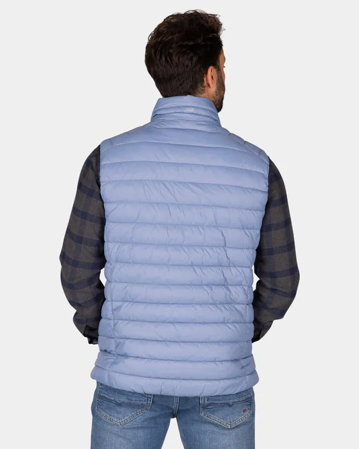 Men Jackets NZA New Zealand Auckland Light Blue Quilted Body Warmer 8211 Mineral Blue