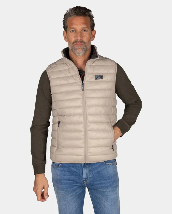 Men Jackets NZA New Zealand Auckland SandColored Padded Vest 8211 Shimmering Sand
