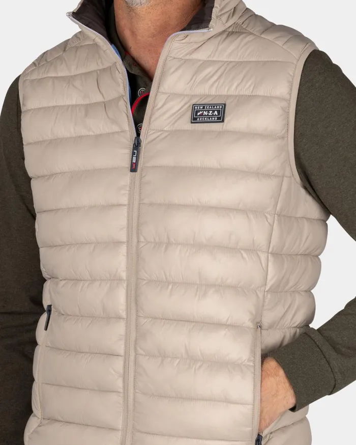 Men Jackets NZA New Zealand Auckland SandColored Padded Vest 8211 Shimmering Sand Men Jackets NZA New Zealand Auckland SandColored Padded Vest 8211 Shimmering Sand