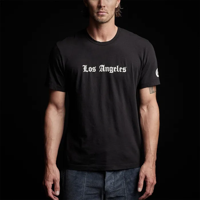 MEN James Perse LOS ANGELES COLLECTION LA Gothic Short Sleeve Crew Black