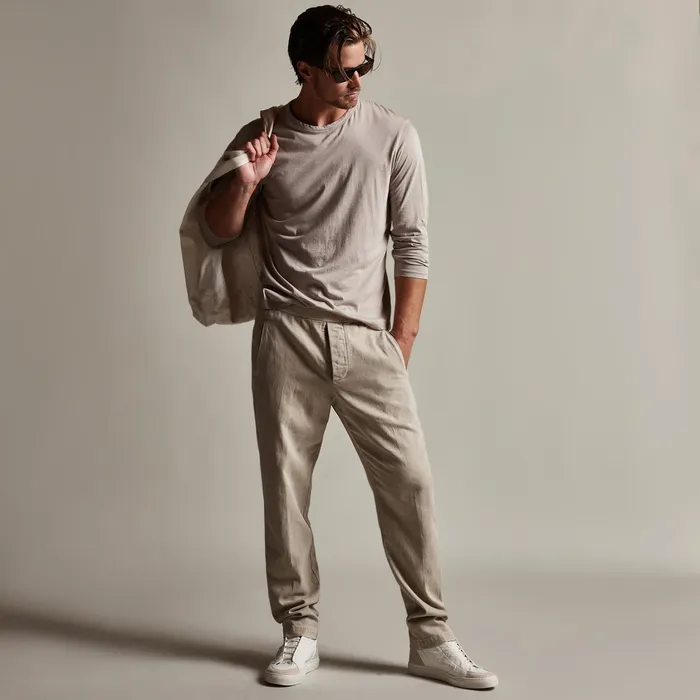MEN James Perse PANTSDENIM Brushed Cotton Twill Trouser Toast Pigment