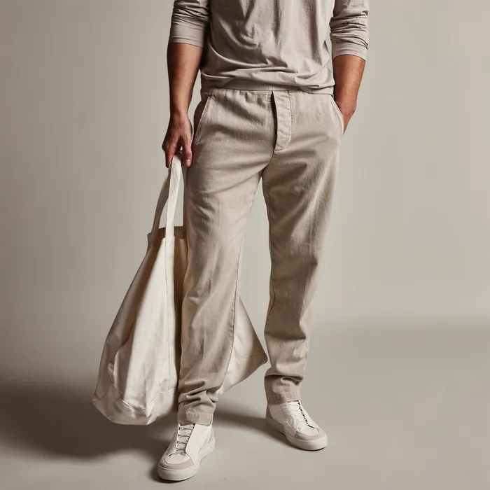 MEN James Perse PANTSDENIM Brushed Cotton Twill Trouser Toast Pigment