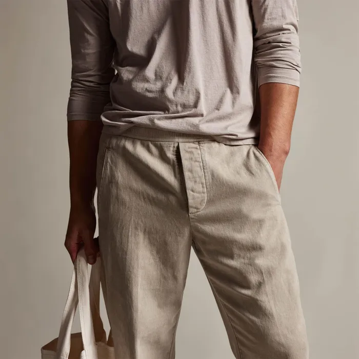 MEN James Perse PANTSDENIM Brushed Cotton Twill Trouser Toast Pigment