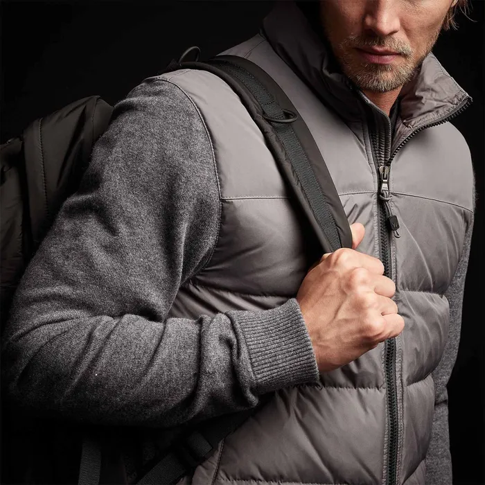 MEN James Perse Performance Jackets Luxury Down Zip Front Sweater Flannel