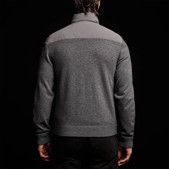 MEN James Perse Performance Jackets Luxury Down Zip Front Sweater Flannel