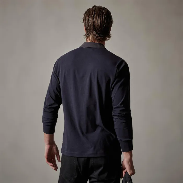 MEN James Perse POLOSNOVELTY TOPS Clean Finish Jersey Contrast Polo French Navymagma