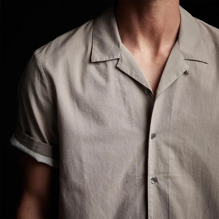 MEN James Perse SHIRTING Double Layer Short Sleeve Shirt Silt