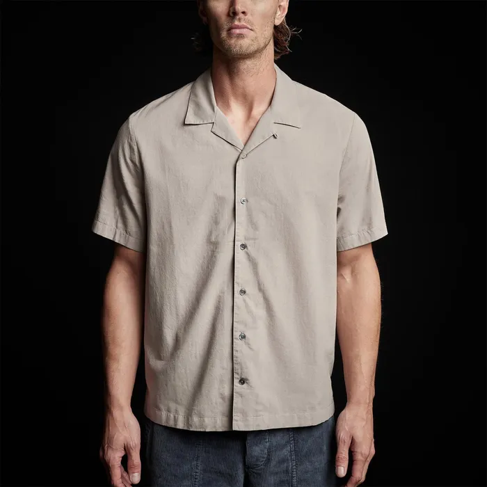MEN James Perse SHIRTING Double Layer Short Sleeve Shirt Silt