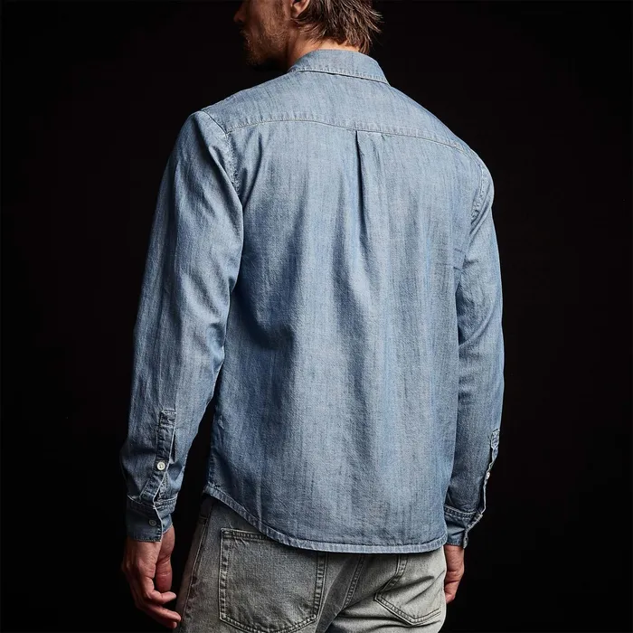 MEN James Perse SHIRTING Lightweight Denim Shirt Light Wash