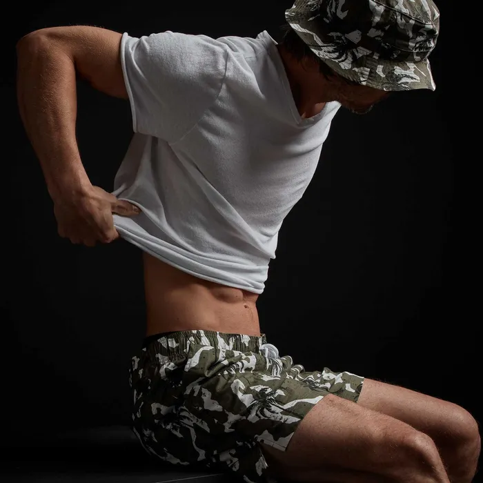 MEN James Perse SHORTS Camo Palm Print Short Jungle