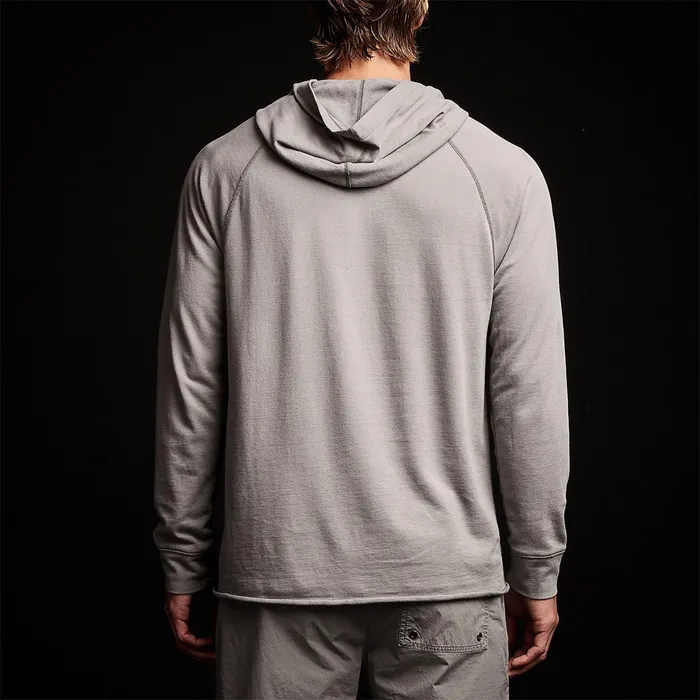 MEN James Perse SWEAT TOPSBOTTOMS Crisp Cotton Terry Hoodie Silver Grey