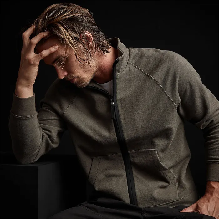 MEN James Perse SWEAT TOPSBOTTOMS French Terry Zip Up Funnel Neck Platoon