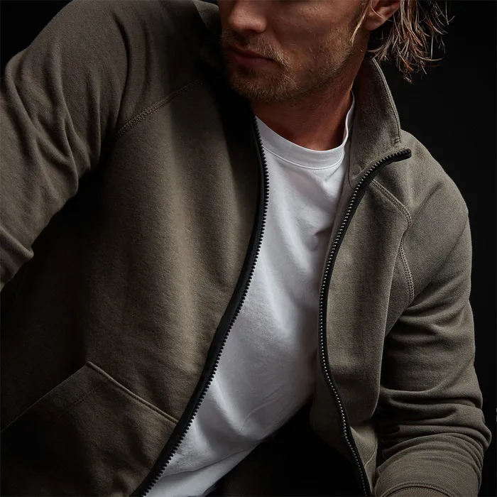MEN James Perse SWEAT TOPSBOTTOMS French Terry Zip Up Funnel Neck Platoon