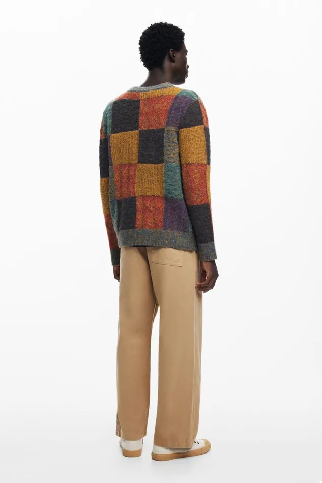 Men Jumpers And Sweatshirts Desigual Checked Cardigan