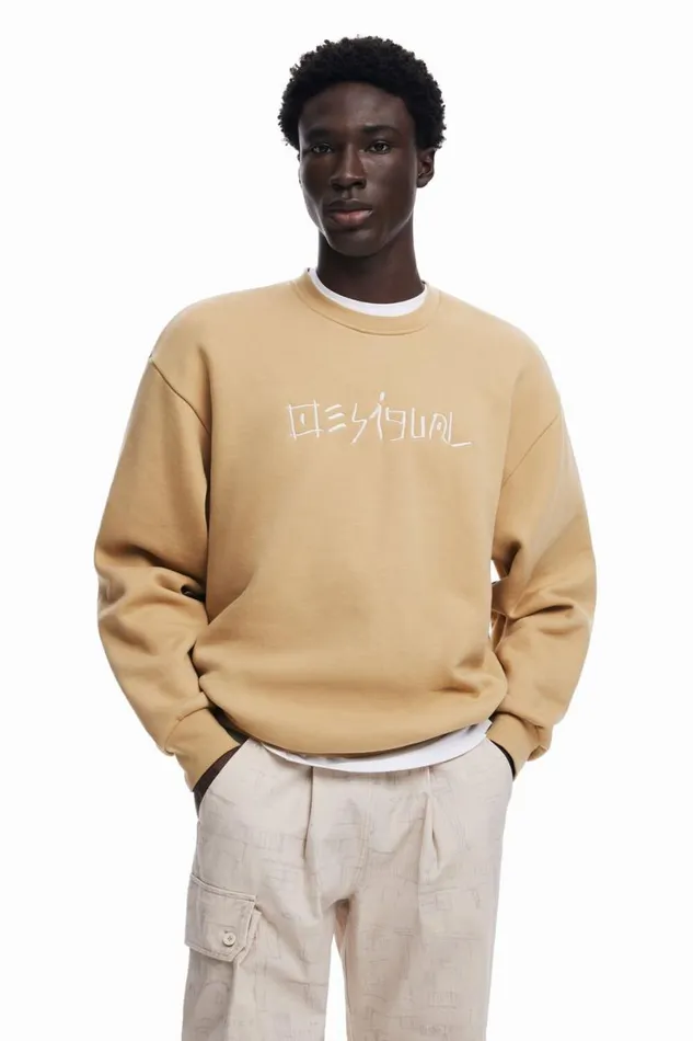Men Jumpers And Sweatshirts Desigual Embroidered Sweatshirt