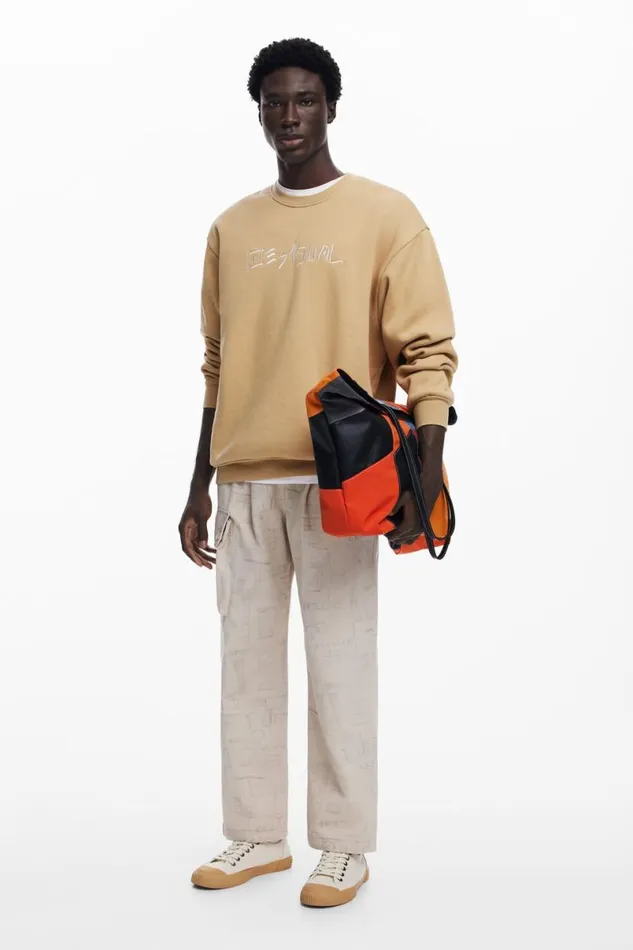 Men Jumpers And Sweatshirts Desigual Embroidered Sweatshirt