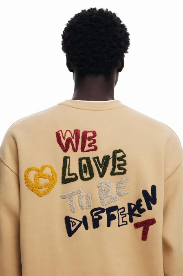 Men Jumpers And Sweatshirts Desigual Embroidered Sweatshirt