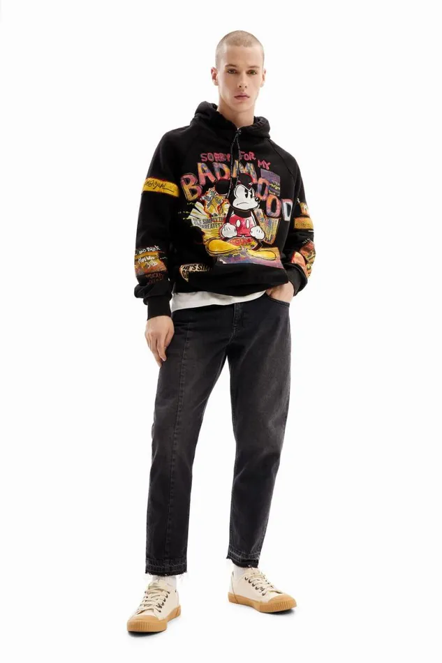 Men Jumpers And Sweatshirts Desigual Mickey Mouse Patchwork Sweatshirt