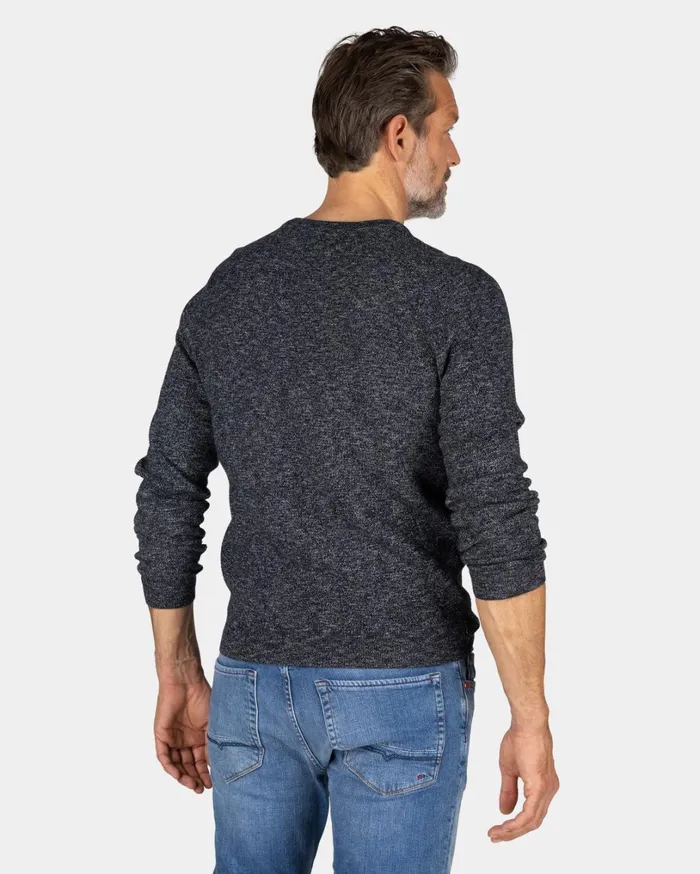 Men Knitwear NZA New Zealand Auckland Navy Knitted Sweater With Round Neck 8211 Winter Navy
