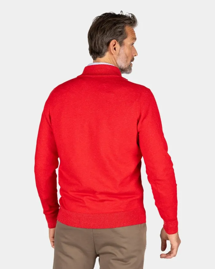 Men Knitwear NZA New Zealand Auckland Red Pullover With Elastane 8211 Reef Red