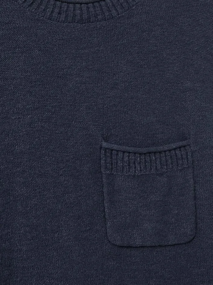 Men KNITWEAR White Stuff Grainger Pocket Crew Dark Navy