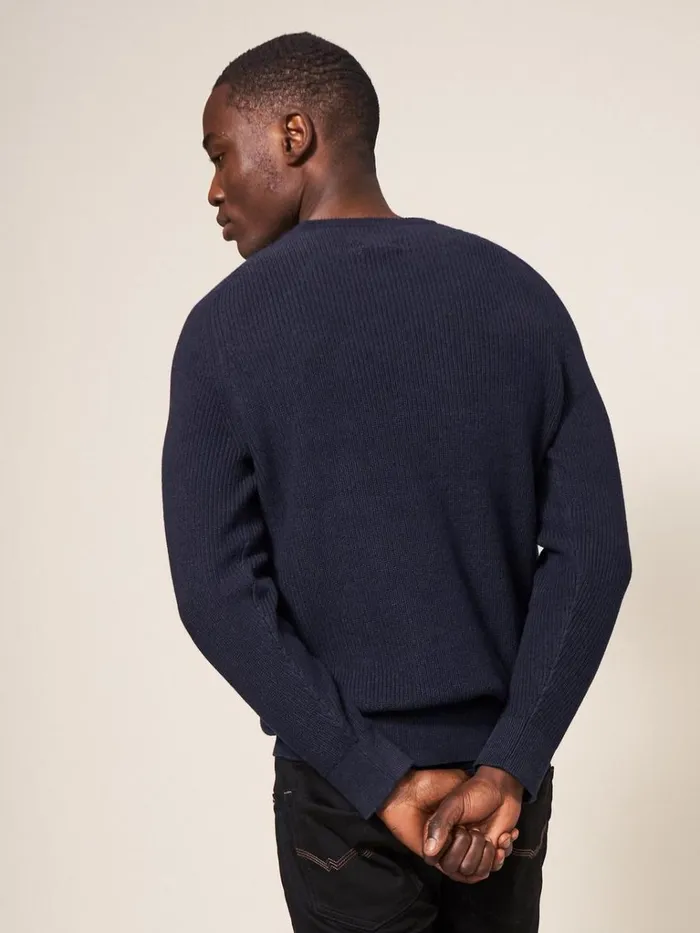 Men KNITWEAR White Stuff Pentire Crew Dark Navy