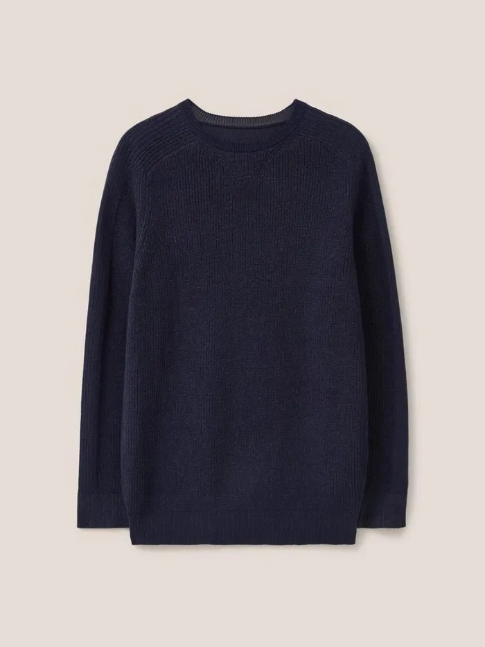 Men KNITWEAR White Stuff Pentire Crew Dark Navy