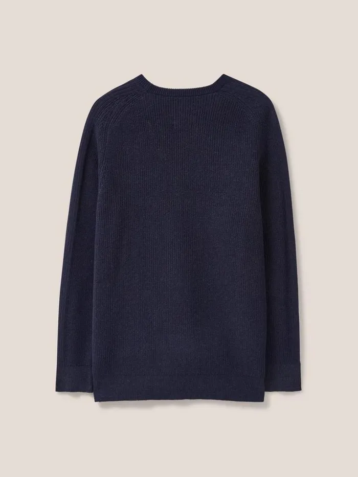 Men KNITWEAR White Stuff Pentire Crew Dark Navy