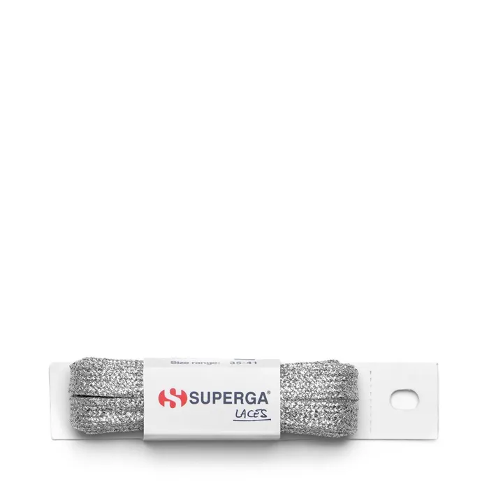Men LACES Unisex LAME LACES Laces GREY SILVER Superga Shoe Laces