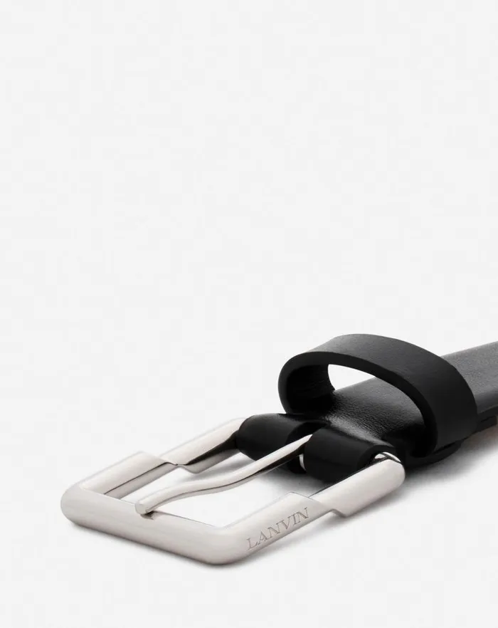 Men Lanvin Belts Haute Sequence Leather Belt Black Men Lanvin Belts Haute Sequence Leather Belt Black