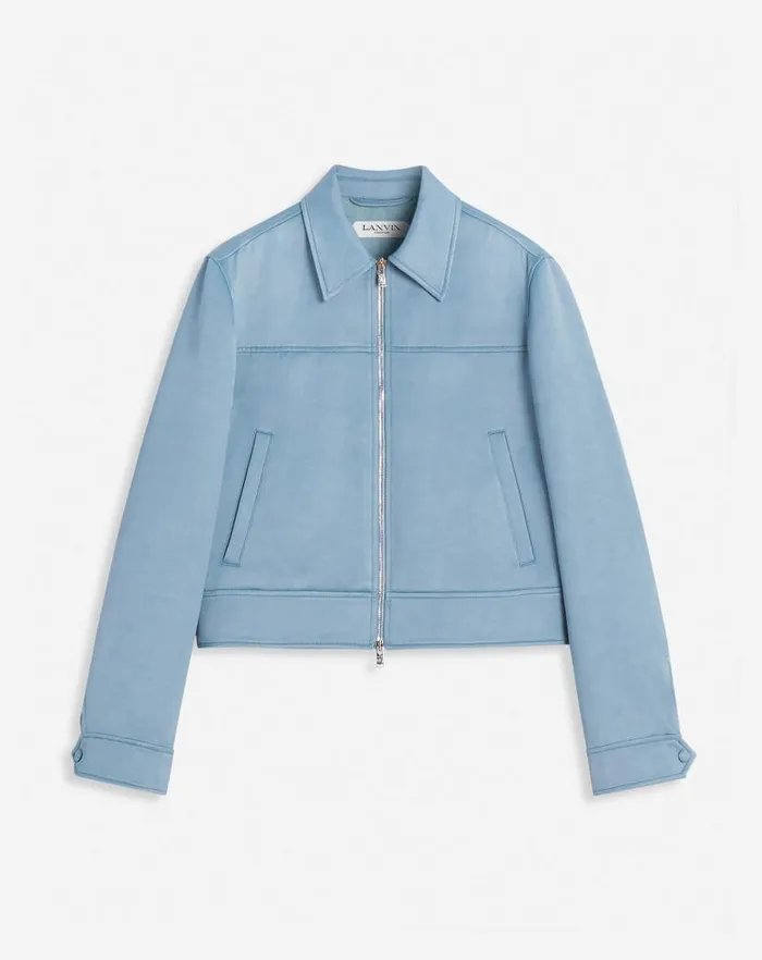 Men Lanvin Coats and Jackets Floral Embroidery Zipped Jacket Lunar