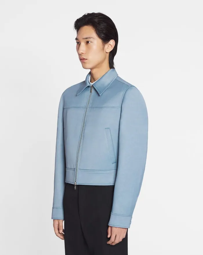 Men Lanvin Coats and Jackets Floral Embroidery Zipped Jacket Lunar