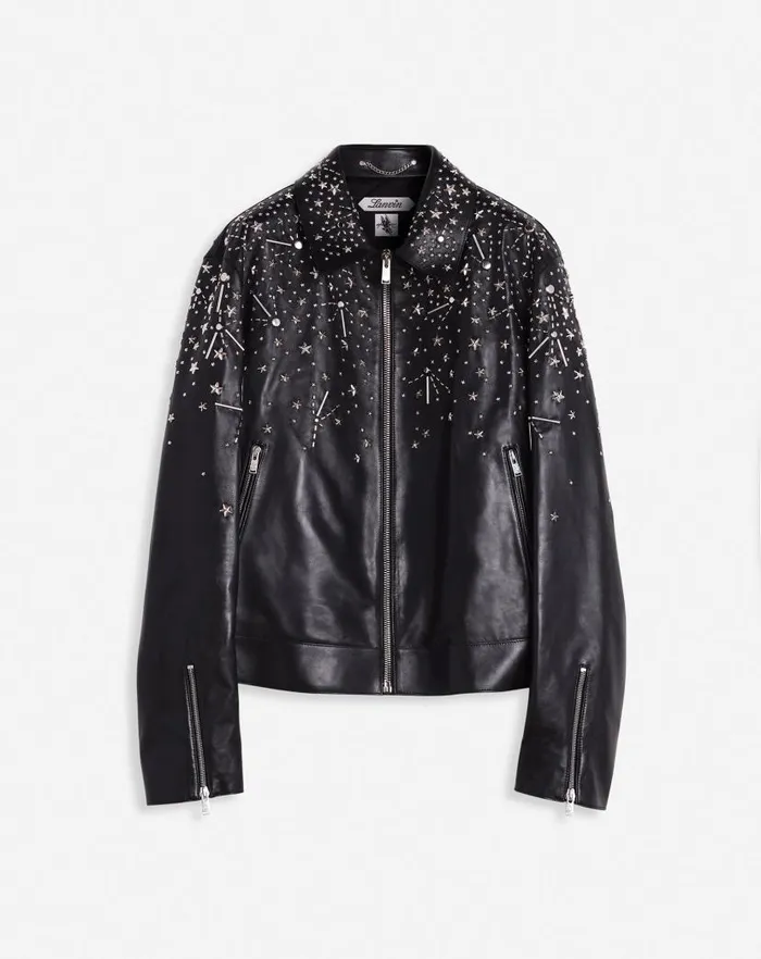 Men Lanvin Coats and Jackets Lanvin X Future Leather Studded Jacket Black