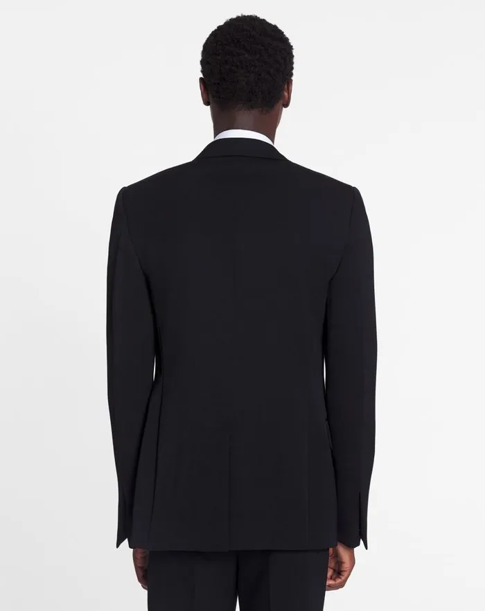 Men Lanvin Coats and Jackets Satin Collar Tuxedo Jacket Black