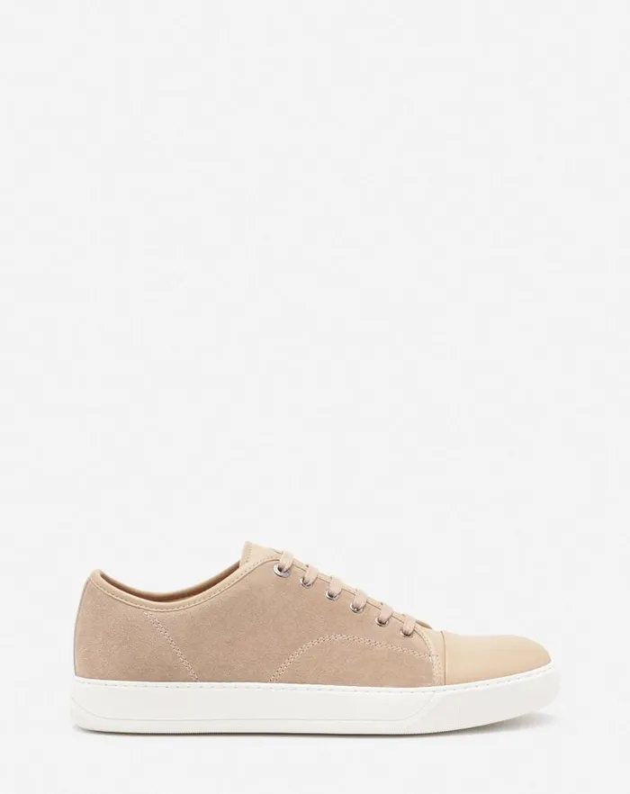 Men Lanvin DBB1 Dbb1 Leather And Suede Sneakers Taupe